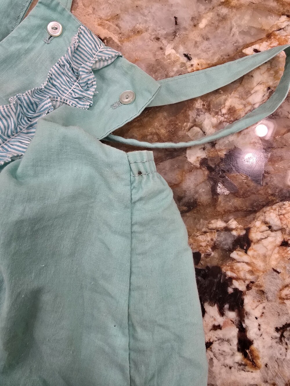 Vintage Toddle Time mint green baby bubble romper Diaper Cover Size 1 - Picture 9 of 11